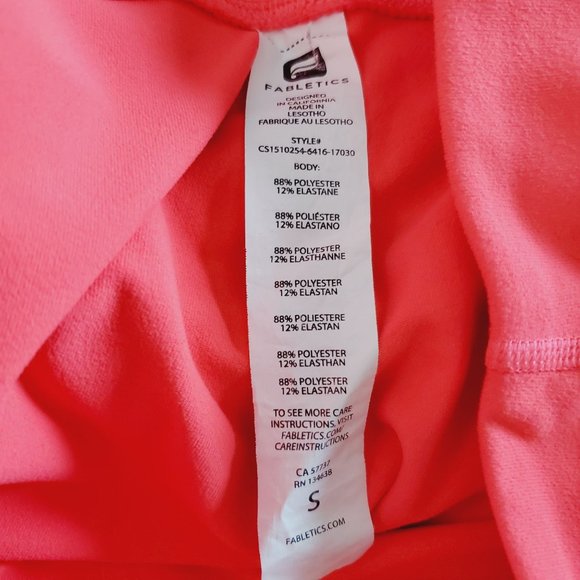 Fabletics Mid-Rise PowerHold NEON Pink Capri Leggings Sz S - Picture 8 of 8
